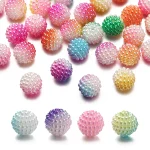 20 50 10mm Double Color Bayberry Bead Acrylic Round Imitation Pearl Beads for Jewelry (New)