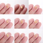 5 Pieces Pack Mini Cat Flower Jewelry Owl Cherry Star Heart Shaped Bow Stainless (New)