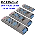12V 24V LED Power Supply AC To DC Transformer 60W 100W 200W 300W (New)