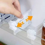 46185 Adjustable Refrigerator Space Divider   Expandable Drink and Sauce Organizer   Maximize (New)