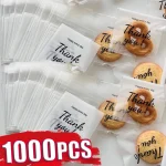 100 1000 THANK YOU Self sealing OPP Bags Self adhesive Gift Bags For DIY Jewelry Cookies (New)