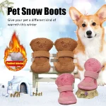 Pet Snow Boots Cat Dog Plush Cotton Boots Soft Comfortable Washable Spring (New)