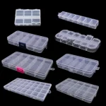 6 32 Compartments Plastic Storage Box Organizer Jewelry Container with Dividers for Beads Art (New)