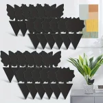 12 24 Black Sticky Fly Trap Insect Traps Dual Sided Fly Catcher Plant Pest (New)
