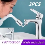 720 Degree Universal Faucet Washbasin Faucet Extension Adapter Aerator Splash Proof Rotating Water (New)