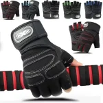 Fitness Half Finger Gloves Men And Women Wrist Guard Sports Dumbbell Riding Non (New)