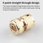 4 way Water Quick Connector High Pressure Quick Coupling For Car Washer Water Gun (New)