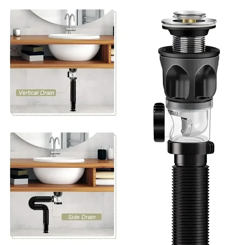 S18268c86bd084533a1f15c2bab313ddfe Anti Odor Drainage Pipe Washbasin Wash Basin Anti Odor Horizontal Drainage Pipe Basin (New) - Image 1