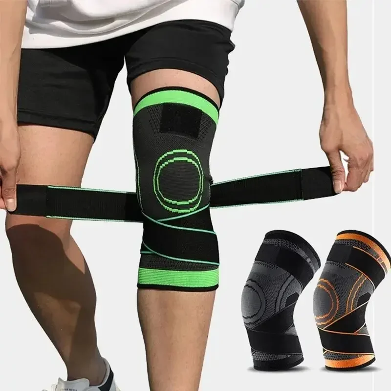 S182aab6a7ab1445698f07ed65fa4eb79k Knee Compressions Sleeve with Adjustable Straps for Running Working Out and Sports Wearing (New) - Image 1
