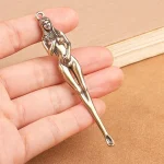 1 Retro Brass Ear Spoons Portable Ear Cleaning Tool EarPick Ear Wax Remover (New)
