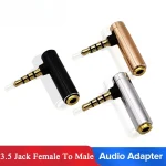 Mini 3.5mm Jack Audio Adapter Right Angle Female To Male Audio Stereo Plug (New)