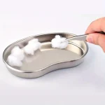 3 Set Stainless Steel Kidney Shaped Sterilized Tray Jar Pot Container Bottle Tweezers Surgical (New)
