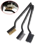 1 3 17cm Stainless Steel Copper Nylon Wire Brush Rust Scrub Remove Cleaning Tools (New)