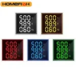 Square LED Digital Voltmeter Ammeter Hertz Meter AC20 500V Signal Lights Voltage Current Frequency (New)