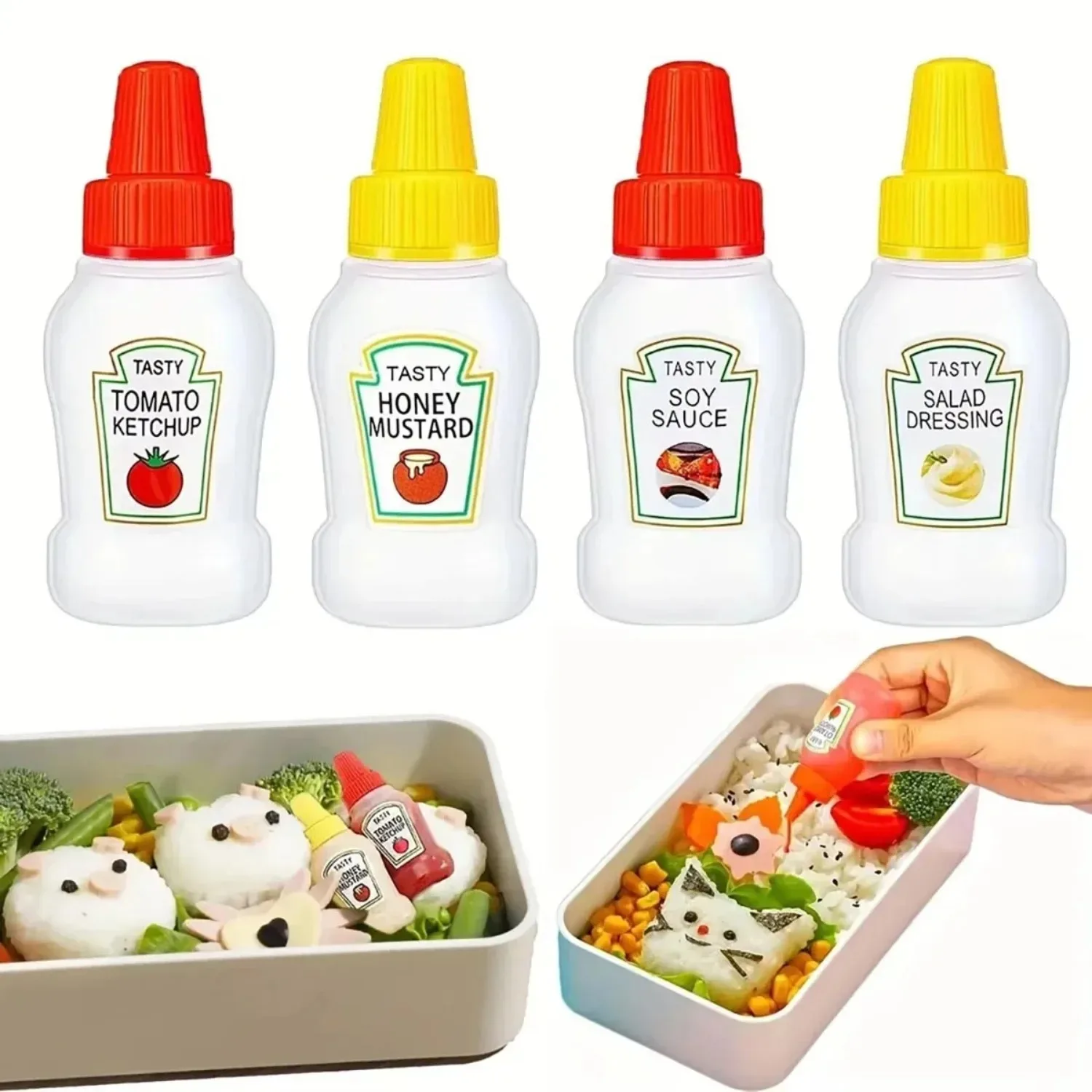 S18bc66718d5444d682df7a06c9dda04ey 4 25ml Mini Squeeze Bottle Portable Plastic Seasoning Container for Tomato Sauce Office (New) - Image 1