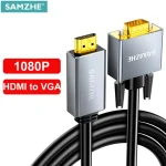 SAMZHE HD 1080P HDMI-Compatible to VGA Cable Adapter Video Audio (New)