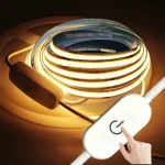 1 5M USB LED Strip Light 5V 320LEDs M COB Touch Sensor Dimmable Lamp Tape (New)