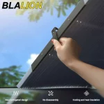 BLALION Car Windshield Sunshade Curtain Retractable Set Front Rear Window Sun Shade Protector (New)