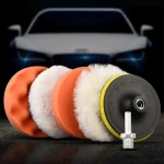 6 set Car Polishing Sponge Pads Kit Foam Pad Buffer Kit Polishing Machine Wax (New)