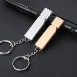 Outdoor Survival Whistle Aluminum Alloy Metal Double hole High frequency Tweetersurvival Whistle 150db High Decibe (New)
