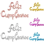 16 inch Spanish Happy Birthday Foil Balloon Set Birthday Party Decoration Feliz CumpleaÃ±os Balloon (New)