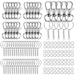 46315 SETS Rotary Clasp Hook Metal Spring Chain Keychain Lobster Clasp Open Keychain (New)