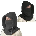Unisex Winter Balaclava Knit Hood   Windproof Mask with Drawstring, Motorcycle Riding Headgea (New)