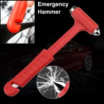 2 in1 Car Safety Hammer Window Breaker Seat Belt Cutter Multifunction Emergency Escape (New)