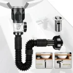 Universal Flip Stainless Steel Washbasin Washbasin Sink Wall Drainage Pipe Kitchen Bathroom Accessories (New)