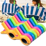 Storage Bag Included, 46120  Large Beach Towel Clips for Beach Pool Cruise Chairs, Heavy Duty, (New)