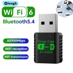 WiFi 6 AX900 Bluetooth 5.4 WiFi USB Adapter Wireless Network Card 2.4G&5GHz Wi Fi (New)