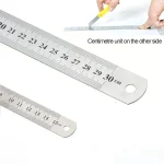 Stainless Steel Double Side Straight Ruler Centimeter Inches Scale Metric Ruler Precision Measuring (New)
