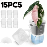 15 Self Watering Plant Pots Mini Seedlings Pots Flowerpot Translucent Plastic Planters Plant (New)