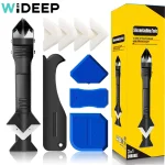 3 in 1 9 Silicone Remover Sealant Smooth Scraper Caulk Finisher Grout Kit (New)