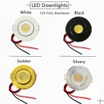 12V Mini COB LED Downlights Ceiling Light 3W Adjustable Drive Free Down Lights (New)