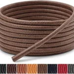Waterproof Leather Laces   Round Waxed Shoelaces   Mens Waxing Business Boots (New)