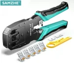 SAMZHE Crimping Plier Wire Tracker RJ11/12/45 Cable Crimper Stripping for (New)