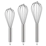 3 Pack Stainless Steel Whisk Set 6 Wire Whisks 41131 Inch Kitchen Balloon (New)