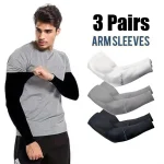 3Pairs Unisex Fashion Sun Ice Silk Arm Sleeves for Summer Sun Protection Ideal (New)