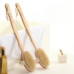 1 Wooden Detachable Long Handle Shower Body Brush Bathing Massage Back Body Exfoliating (New)
