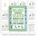 Chair Yoga Exercise Notebook For Seniors 50 Page Seated Yoga Guide, Fitness Planner (New)