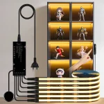 Touch Dimmable Black B LED Strip Cabinet Decoration Lamp 1 6 Embedded COB Tape,Ceiling (New)