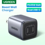 ã€US Plugã€‘UGREEN GaN 45W 20W USB Charger PD QC 3 Fast Charger Quick (New)
