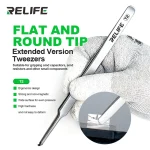 RELIFE T2 Flat and Round Tip Tweezers Extended Version for (New)