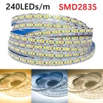 10M 5M SMD2835 LED Light Strip 12V 24V High Density 240LEDs M Dimmable Flexible (New)