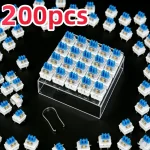 200 10 Mechanical Keyboard Switches Blue Switch Customizable Hot Swappable 3 Pins Cross Stem for (New)