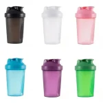 400ML Blender Shaker Bottle with Stainless Ball BPA Free Plastic Protein Shakes (New)