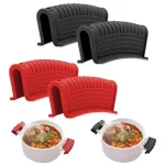 2  Silicone Assist Hot Pan Handle Holder Anti slip Cast Iron Pan Skillet (New)
