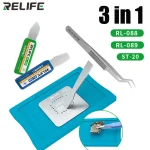 RELIFE ST-20 Chip Placement Tin Positioning Tweezers RL-088 Tin Planting (New)