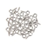 100  lot 8 10mm Small Sheep Eyes Nail Screw Tiny Mini Eye Pins Hooks (New)